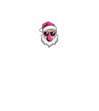 Bubble gum Santa 2 model negru pe tricou