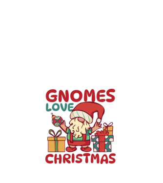 Gnomes LOVE Christmas model alb pe tricou