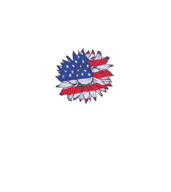 Floarea-soarelui americană Usa Sunflower model alb pe tricou