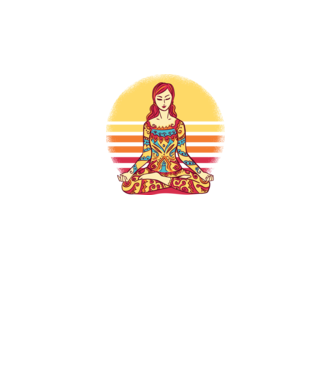 Mandala Yoga Meditație model negru pe tricou