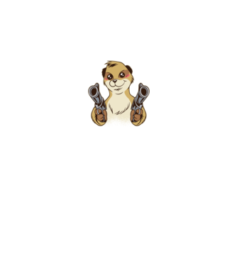 Pew Pew Pew Madafakas Suricată model negru pe tricou