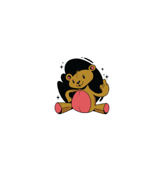 Ursuleț Teddy hain model alb/roșu pe tricou