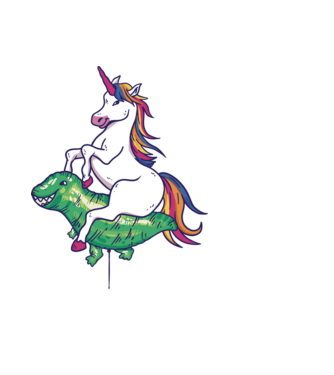 Balon cu Unicorn model negru pe tricou