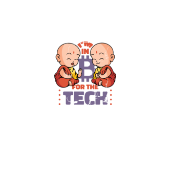 Călugări Buddha Bitcoin model negru pe tricou