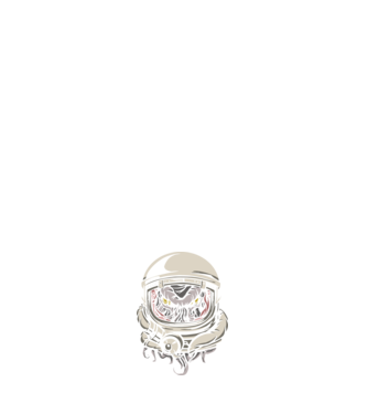Cthulhu Astronaut model alb pe tricou