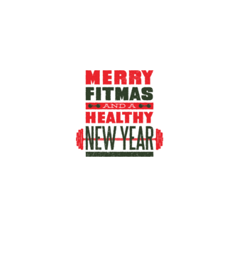 Merry Fitmas and a Healthy New Year tricou amuzant antrenament model gri pe tricou