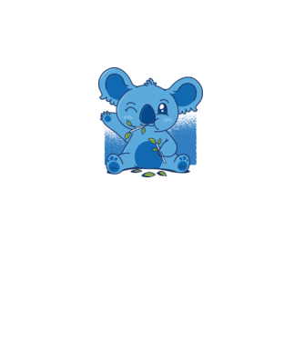 Koala drăguț model alb pe tricou