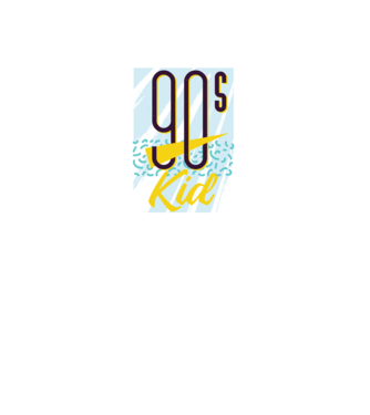 Retro 90s Kid model albastru regal pe tricou