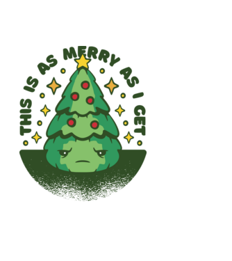 This is as merry as i get tricou Crăciun model negru pe tricou