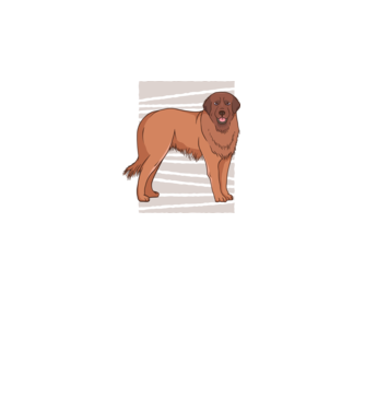 Câine ciobănesc Leonberg model negru pe tricou