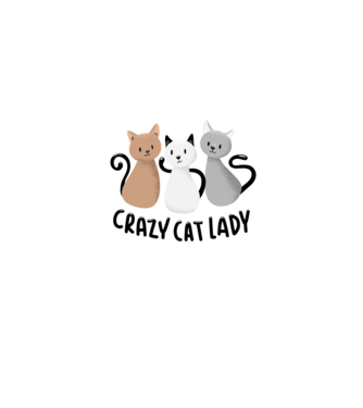 Crazy Cat Lady - fată nebună cu pisică model gri pe tricou