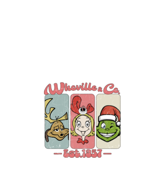 Whoville & Co - Grinch model alb pe tricou