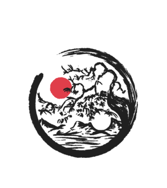 Yin-Yang Bonsai model alb pe tricou