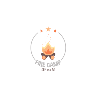 Fire Camp est. 15k BC model negru pe tricou