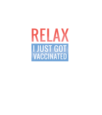 Fii calm, sunt vaccinat model negru pe tricou