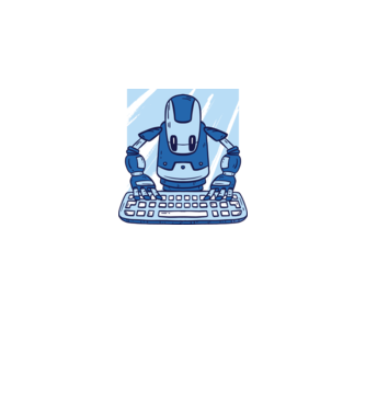 Automatizare robot model albastru regal pe tricou