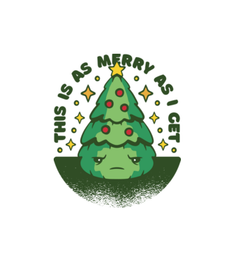 This is as merry as i get tricou Crăciun model alb pe tricou