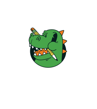 Elev Dinozaur drăguț model alb pe tricou