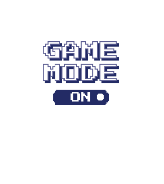 Game mode on Gamer pixel model alb pe tricou