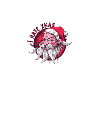 I Hate Xmas model alb pe tricou