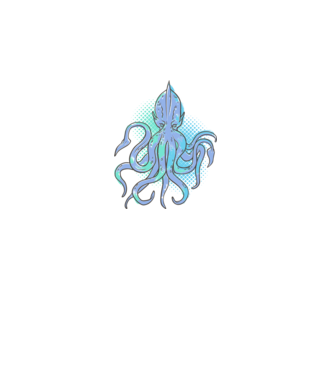Cthulhu Caracatiță model negru pe tricou