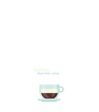 Definiție cafea model alb pe tricou