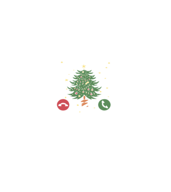 Christmas is calling model negru pe tricou