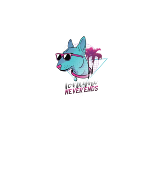 Bullterrier Neon Retro tricou amuzant model negru pe tricou
