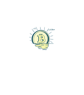 Bitcoin sunrise model turcoaz pe tricou
