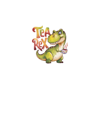 Tea Rex model alb pe tricou
