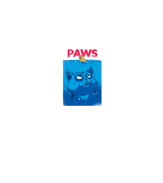 Paws Pisică la atac model albastru jeanși pe tricou