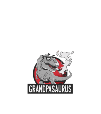 Grandpasaurus T-rex model negru pe tricou