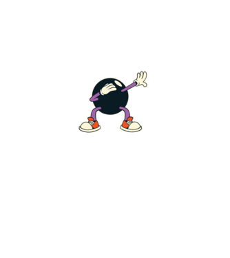 Bowling DAB model negru pe tricou