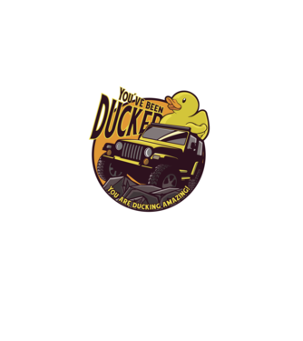 'You''ve been ducked - Off road SUV' model negru pe tricou