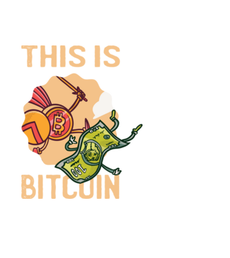 This is Bitcoin model negru pe tricou