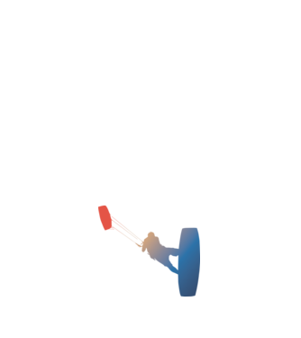 Kite Surfer model alb pe tricou