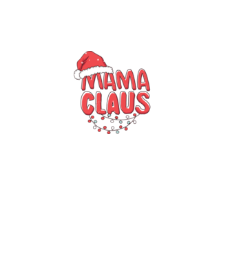 Mama Claus model alb pe tricou