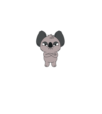 Koala Supărat model turcoaz pe tricou