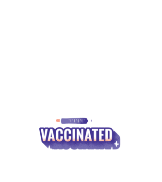 Vaccinat model negru pe tricou