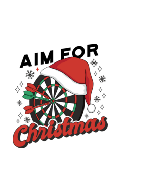 Darts Crăciun model alb pe tricou