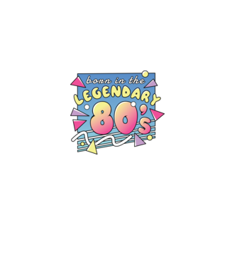 M-am născut în legendarii ani 80 model negru pe tricou