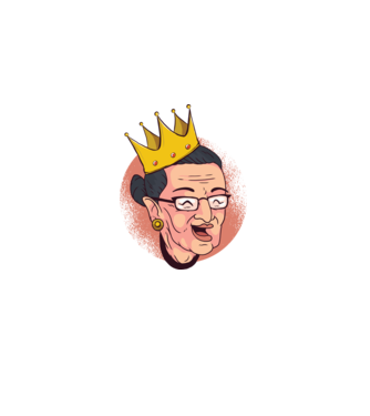 Ruth Bader Ginsburg model negru pe tricou