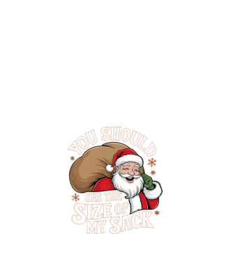 You Should See The Size Of My Sack Santa model alb pe tricou