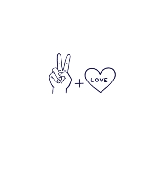 Peace + Love model gri pe tricou
