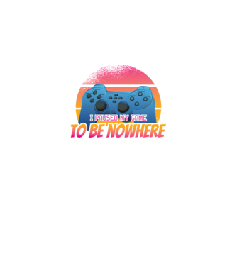 I paused my game to be nowhere model negru pe tricou