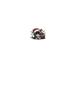 Christmas Spirit Grumpy Cat Negru model negru pe tricou