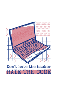 Nu urî hackerul, urăște codul model negru pe tricou