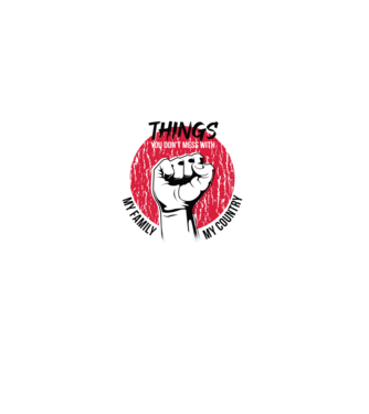 3 lucruri de care să nu te legi: Familia mea, țara mea și libertatea mea model gri pe tricou