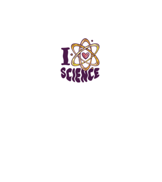I Love Science știință model alb pe tricou
