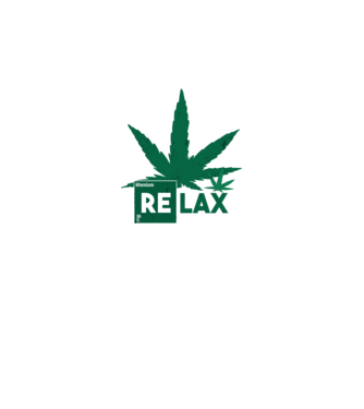 Relax Cannabis model negru pe tricou